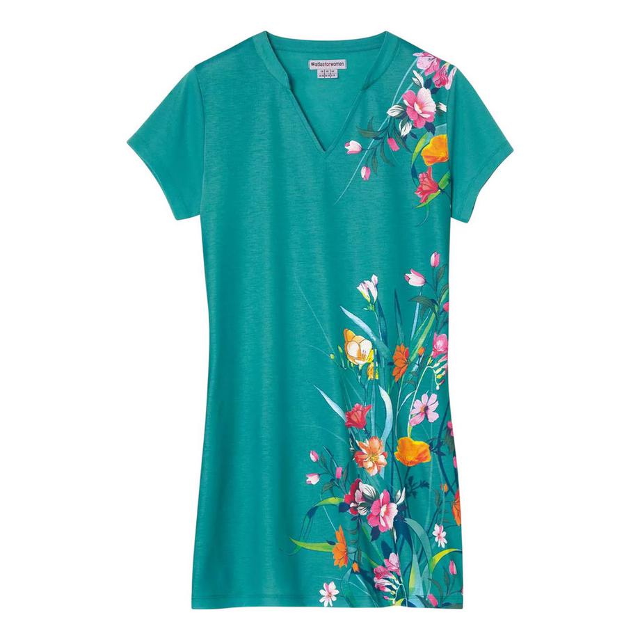 Atlas For Men Maglietta Linea Lunga Floreale  