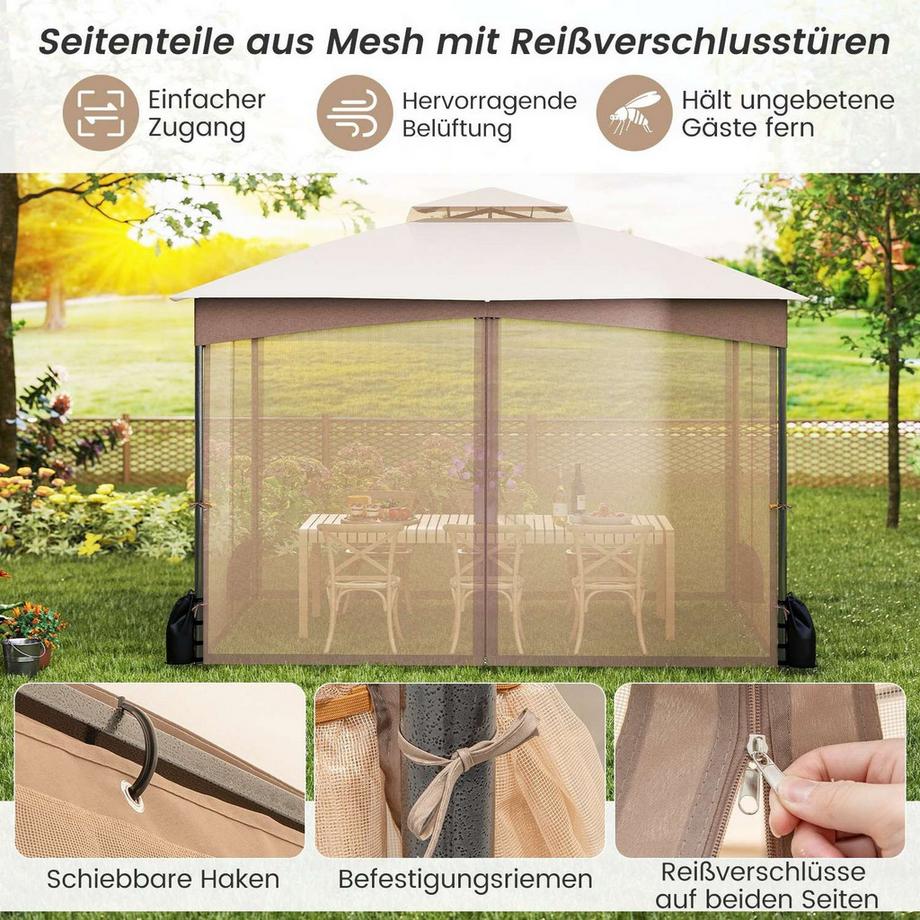 Northix Außenpavillon mit Moskitonetz  