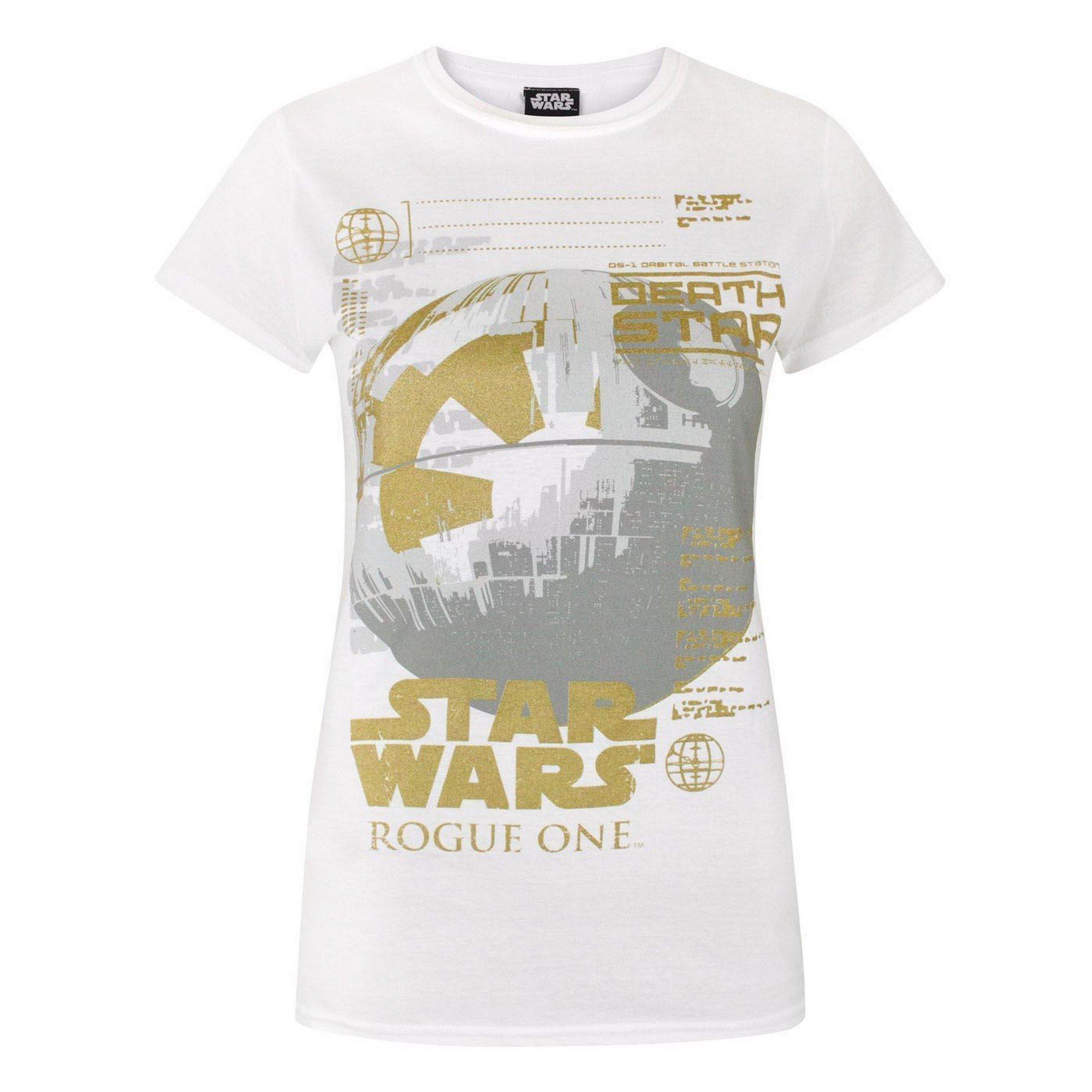 Image of Rogue One Metallic Tshirt Damen Weiss XXL