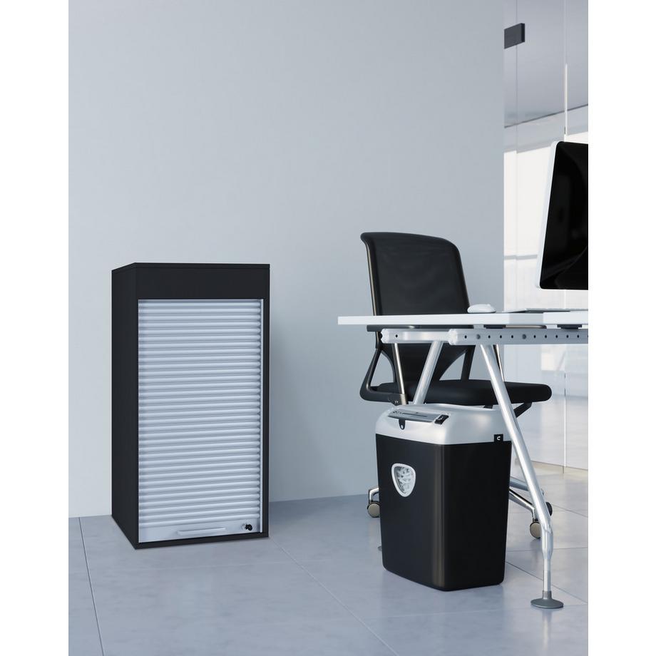 VCM Büroschrank | Aktenschrank mit Rollladen| Maße ca. H. 93 x B. 50 x T. 40 cm – Aktos L  