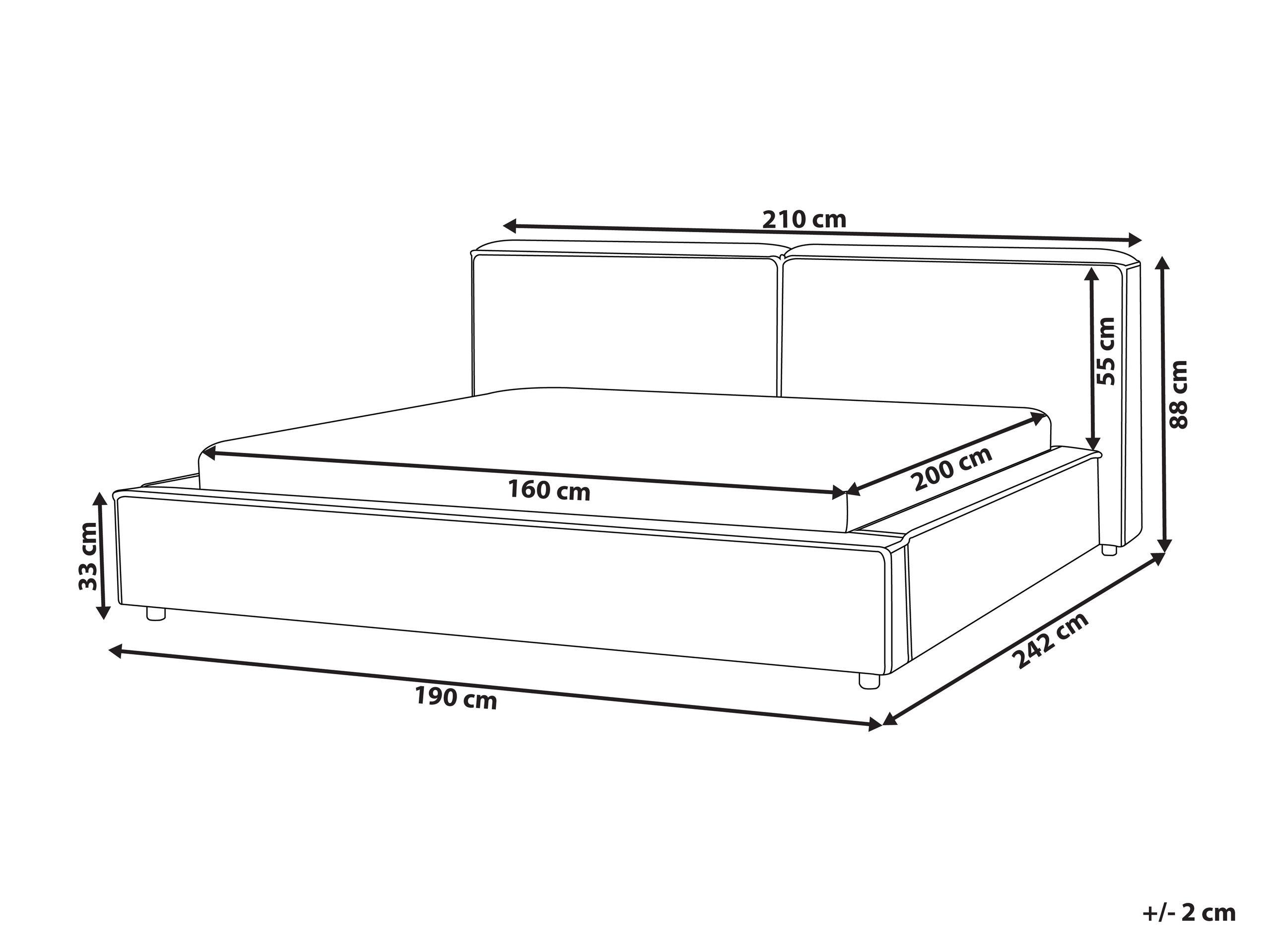 Beliani Letto en Bouclé Retrò LINARDS  