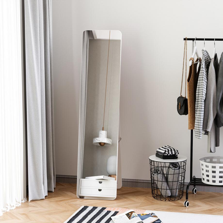 HOMCOM Miroir sur pied  