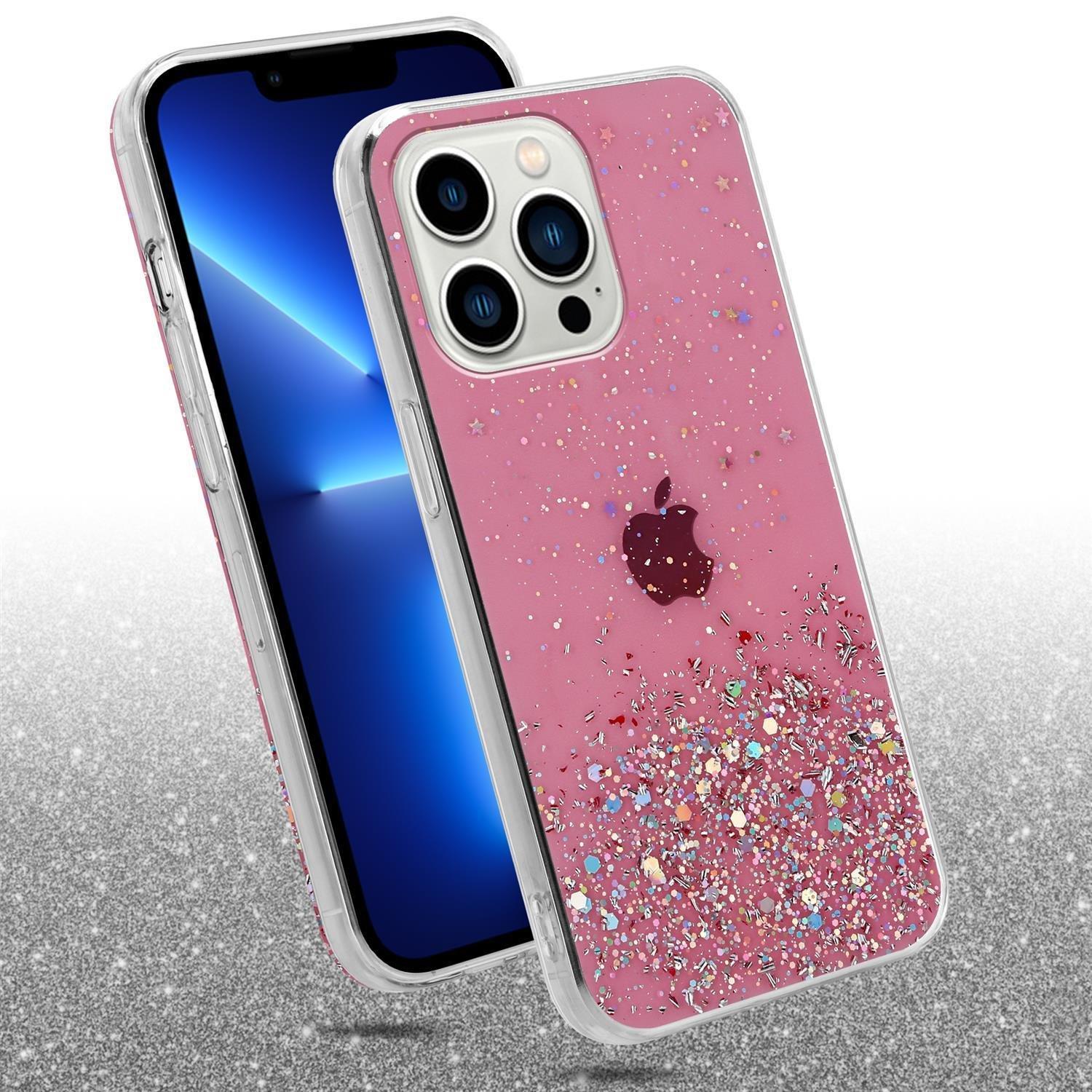 Cadorabo  Housse compatible avec Apple iPhone 13 PRO - Coque de protection en silicone TPU flexible avec paillettes scintillantes 