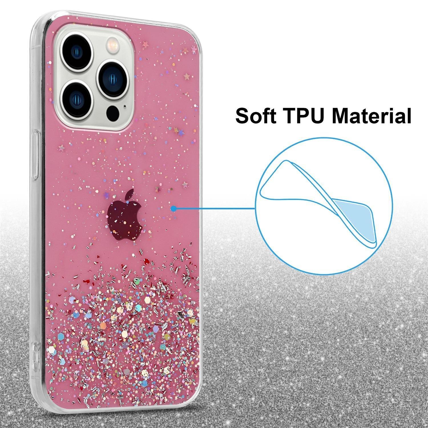 Cadorabo  Housse compatible avec Apple iPhone 13 PRO - Coque de protection en silicone TPU flexible avec paillettes scintillantes 