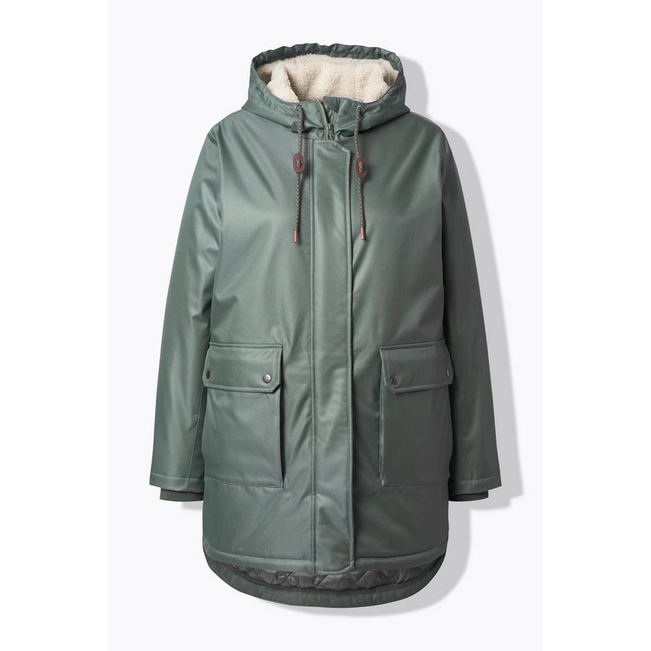 Ulla Popken HYPRAR Wasserdichte Steppjacke Funktionsjacke Teddyfleece  