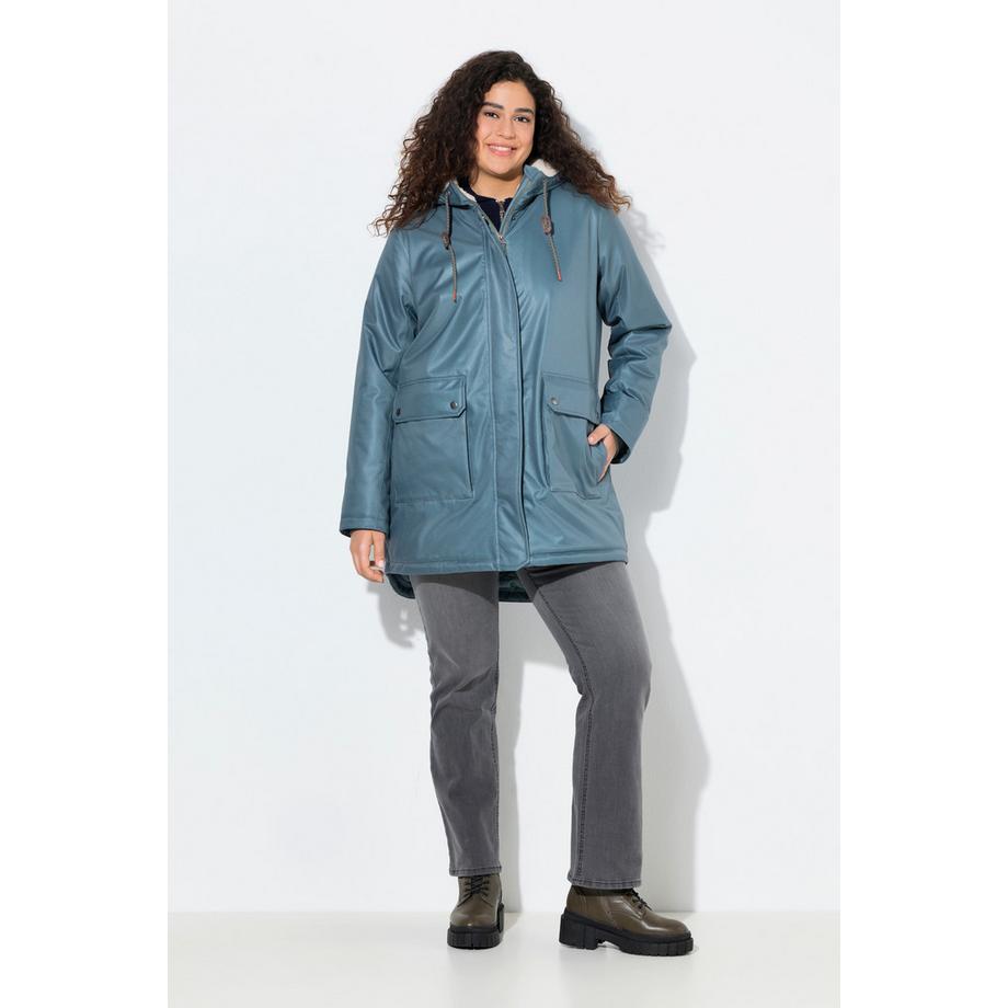 Ulla Popken HYPRAR Wasserdichte Steppjacke Funktionsjacke Teddyfleece  