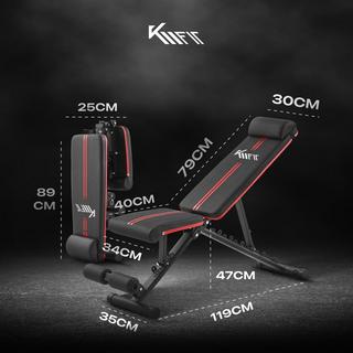 KM-Fit  Banc musculation multifonction pliable entraînement réglable 250 kg 
