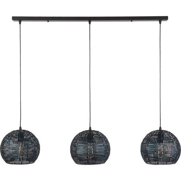 mutoni Lampe suspendue 3x 26x26 armure demi-ronde brun noir  