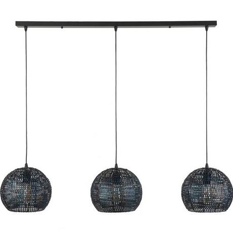 mutoni Lampe suspendue 3x 26x26 armure demi-ronde brun noir  