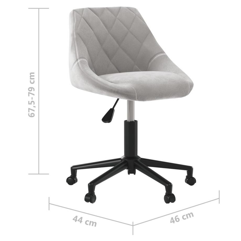 VidaXL Chaise de bureau pivotante velours  