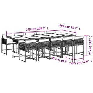 VidaXL Garten essgruppe poly-rattan  