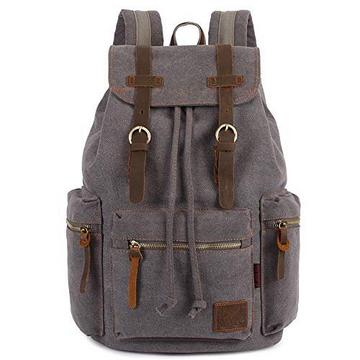 Vintage Rucksäcke 15 Zoll, Schulrucksack Daypack Retro Stylisch Backpack für Outdoor Wanderreise