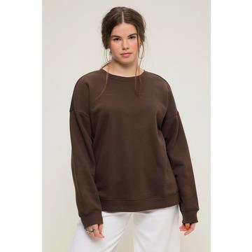 Sweat-shirt oversized à col rond, manches longues larges et grand imprimé au dos