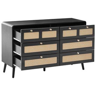 Beliani Cassettiera 6 cassetti en Fibra a media densità (MDF) Boho MOURA  