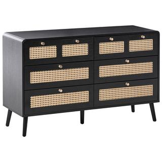 Beliani Cassettiera 6 cassetti en Fibra a media densità (MDF) Boho MOURA  