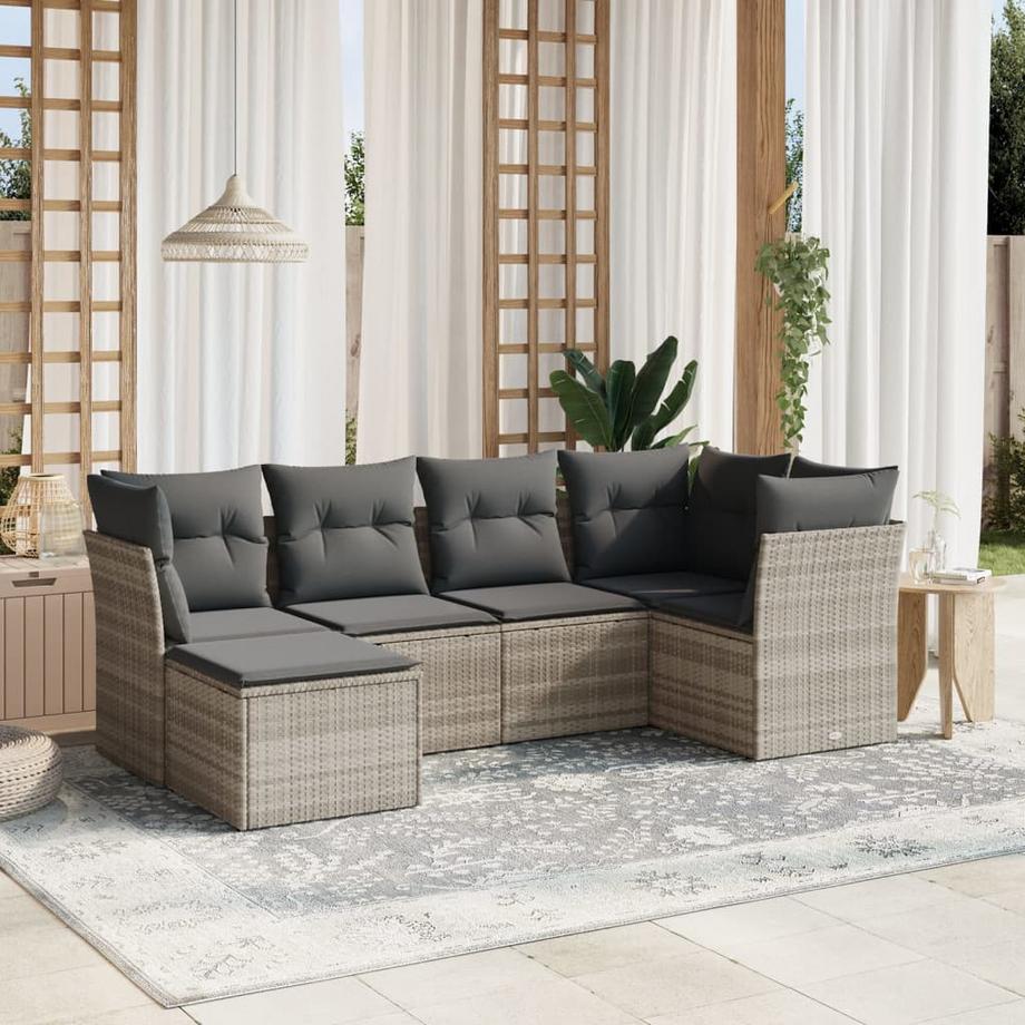 VidaXL set divano da giardino Polirattan  