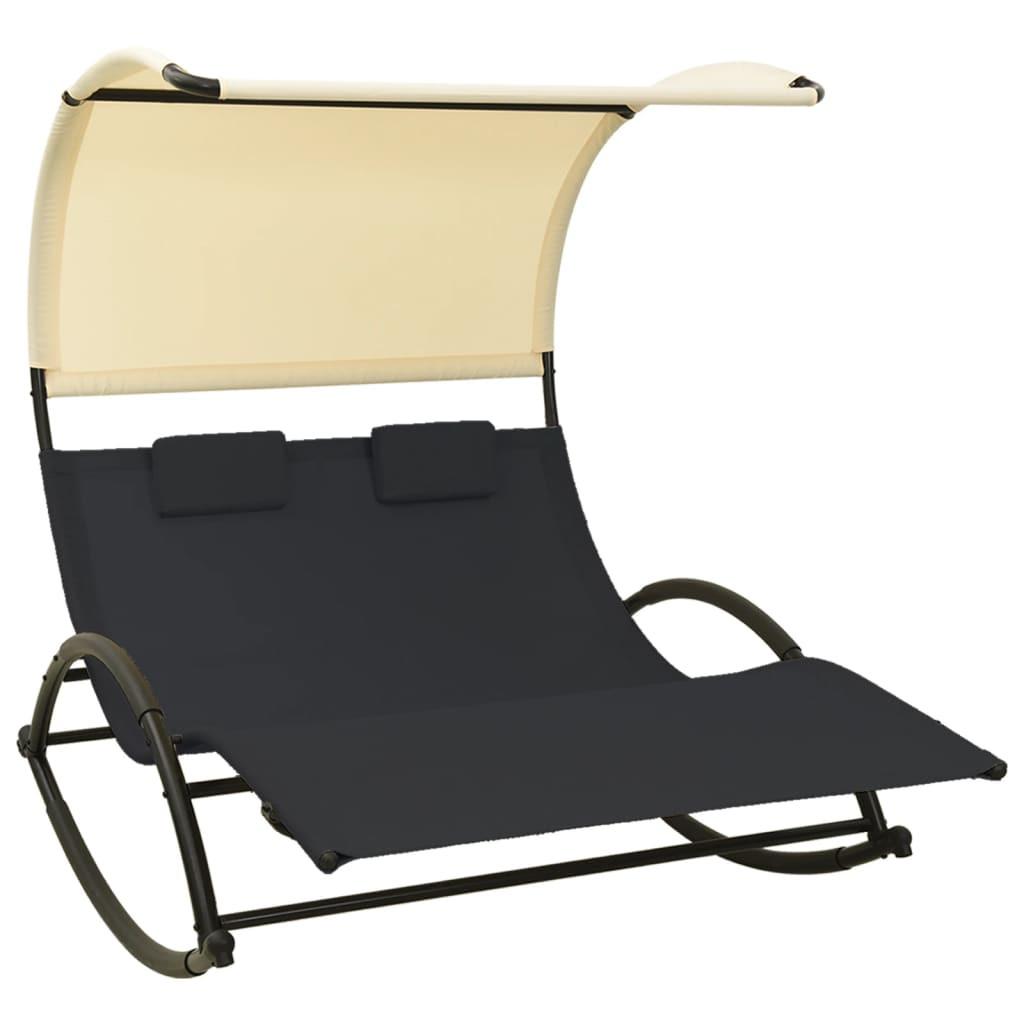 VidaXL Chaise longue acier  