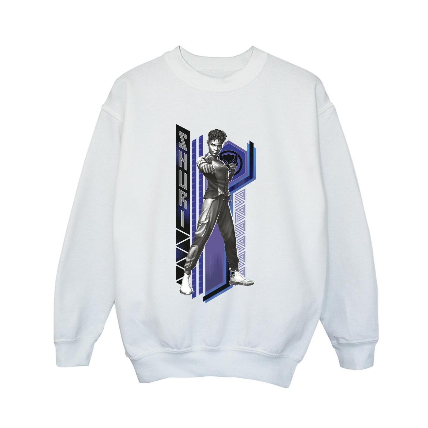 Image of Black Panther Wakanda Forever Shuri Pose Sweatshirt Jungen Weiss 152-158