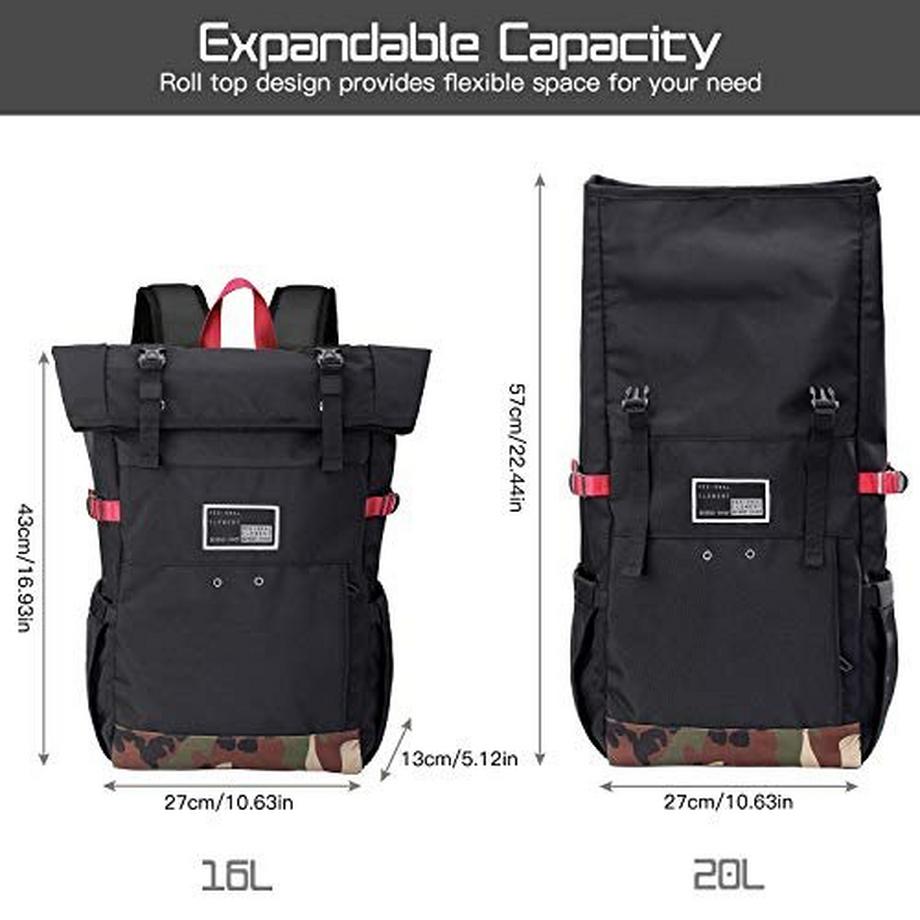 Only-bags.store Rolltop Laptop Rucksack Wasserdichter Reise Wander Tagesrucksack  