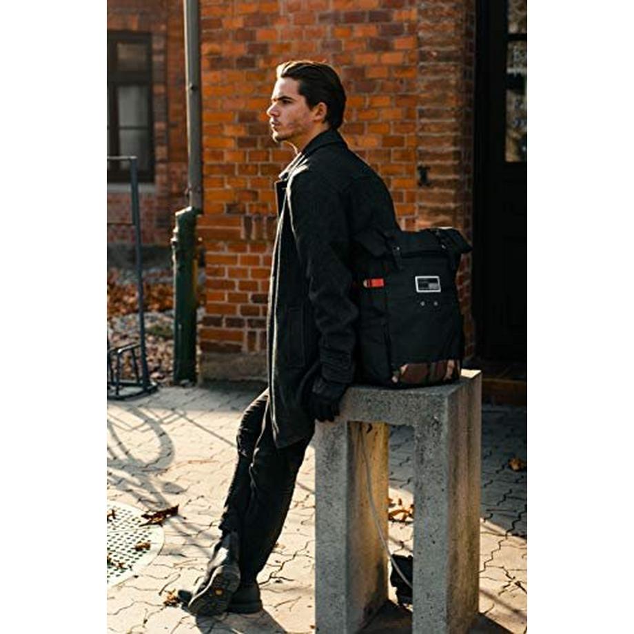 Only-bags.store Rolltop Laptop Rucksack Wasserdichter Reise Wander Tagesrucksack  