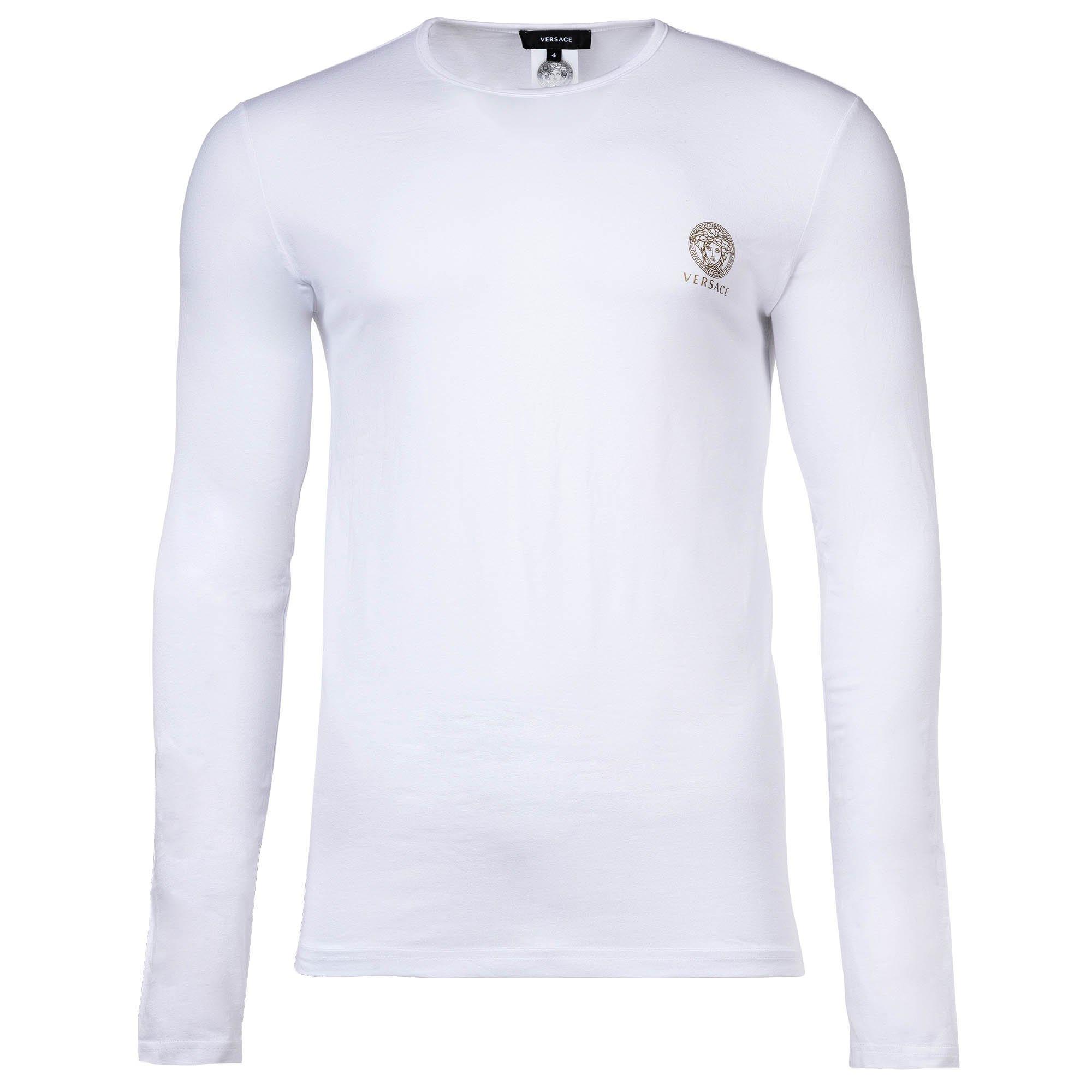 Image of Longsleeve Figurbetont Herren Weiss M