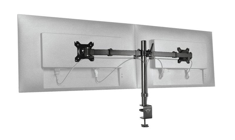 Trust  GXT 1120 Mara Dual Monitor Arm 81,3 cm (32") Morsa Nero 