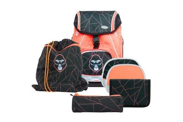 Image of Schulthek-set Flexy-bag 6040.612 Neon Edition Gorilla 6-teilig Herren ONE SIZE
