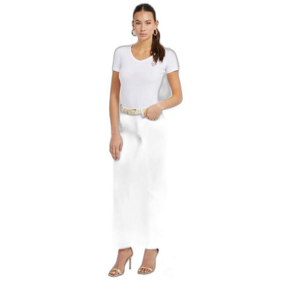 GUESS Mini Triangle V-Ausschnitt T-Shirt  