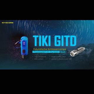 NITECORE  TIKI GITD - Glow in the dark - BLUE 