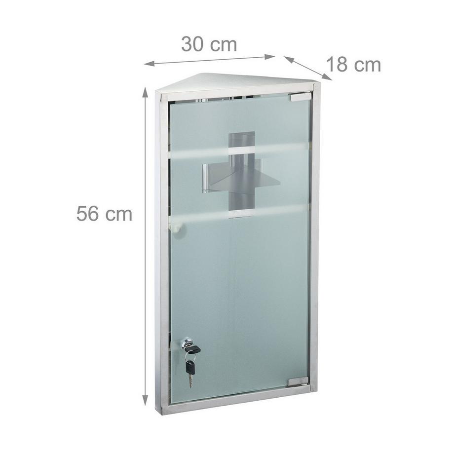 Northix  Armoire à pharmacie avec porte vitrée 