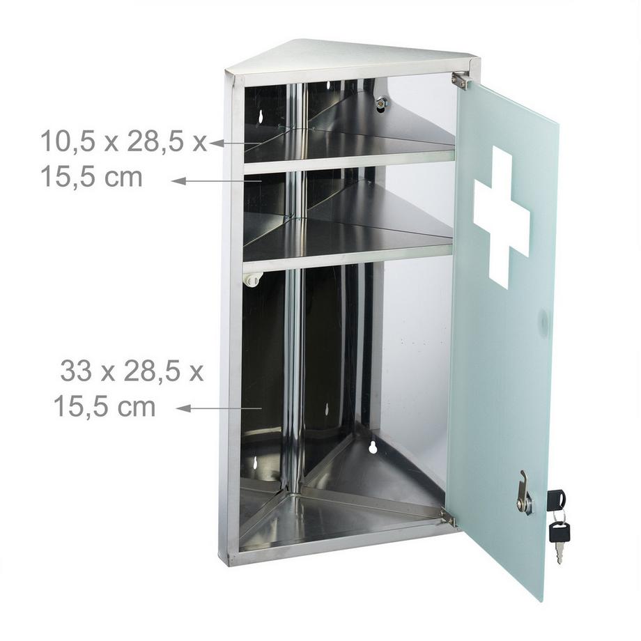 Northix  Armoire à pharmacie avec porte vitrée 