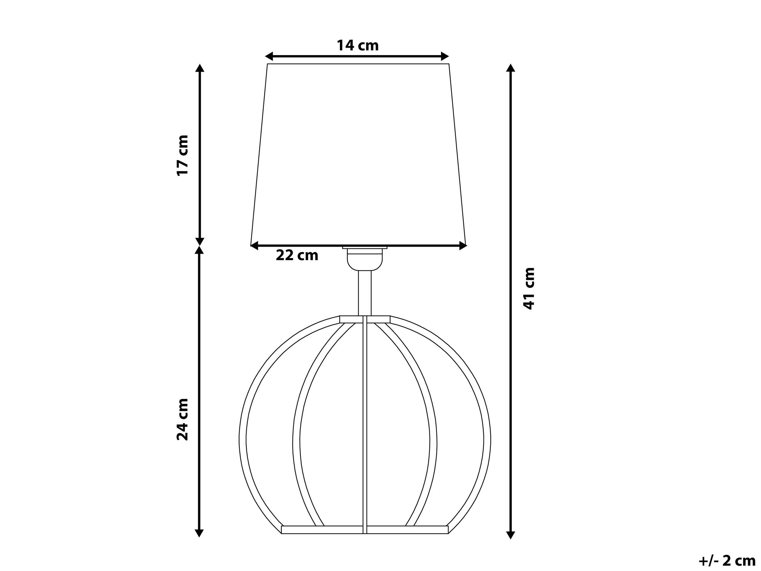 Beliani Lampada da tavolo en Legno compensato Moderno SAMO  