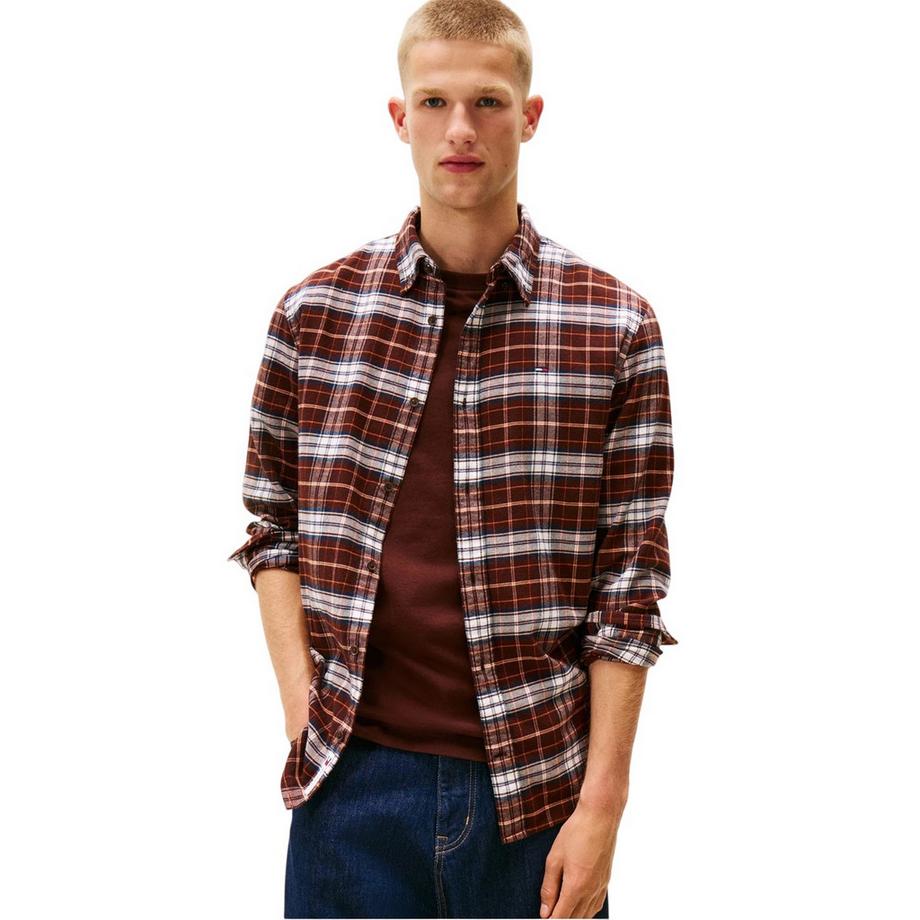 TOMMY JEANS  Camicia A Quadri Flanella Manica Lunga 