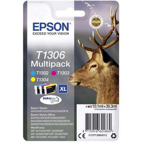 EPSON  Druckerpatrone T1306 Original Kombi-Pack Cyan, Magenta, Gelb 