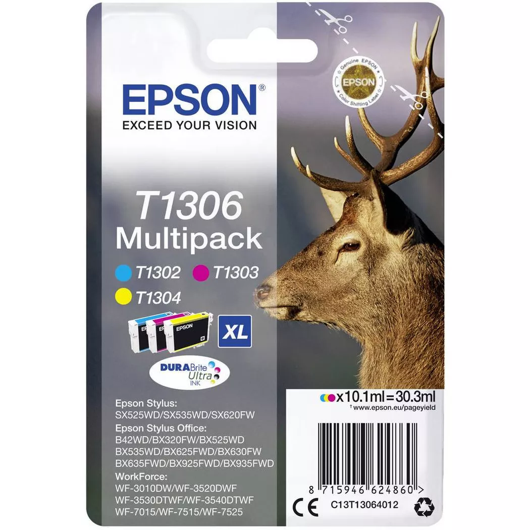 Epson – Tintenpatronen Kombi-Pack T1306, Multicolor, One Size