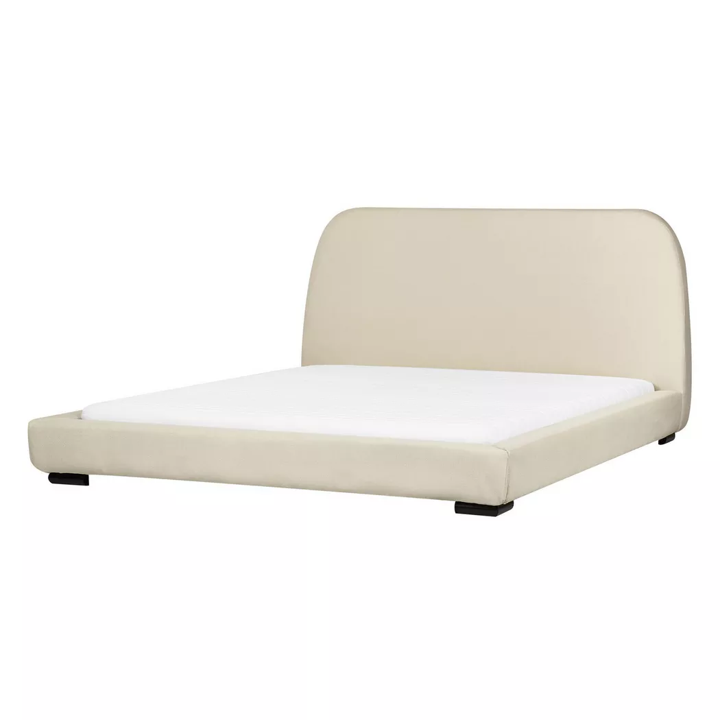 Beliani - Wasserbett aus Stoff  ROISEL, Pearl