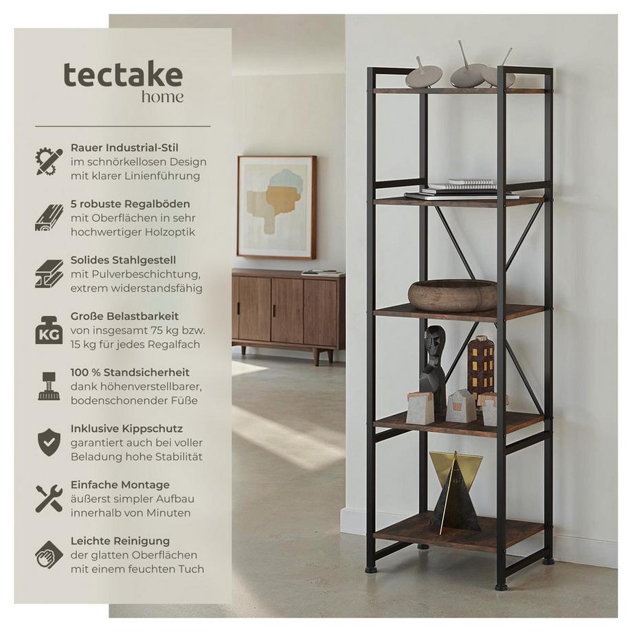 Tectake Étagère MANCHESTER style industriel  