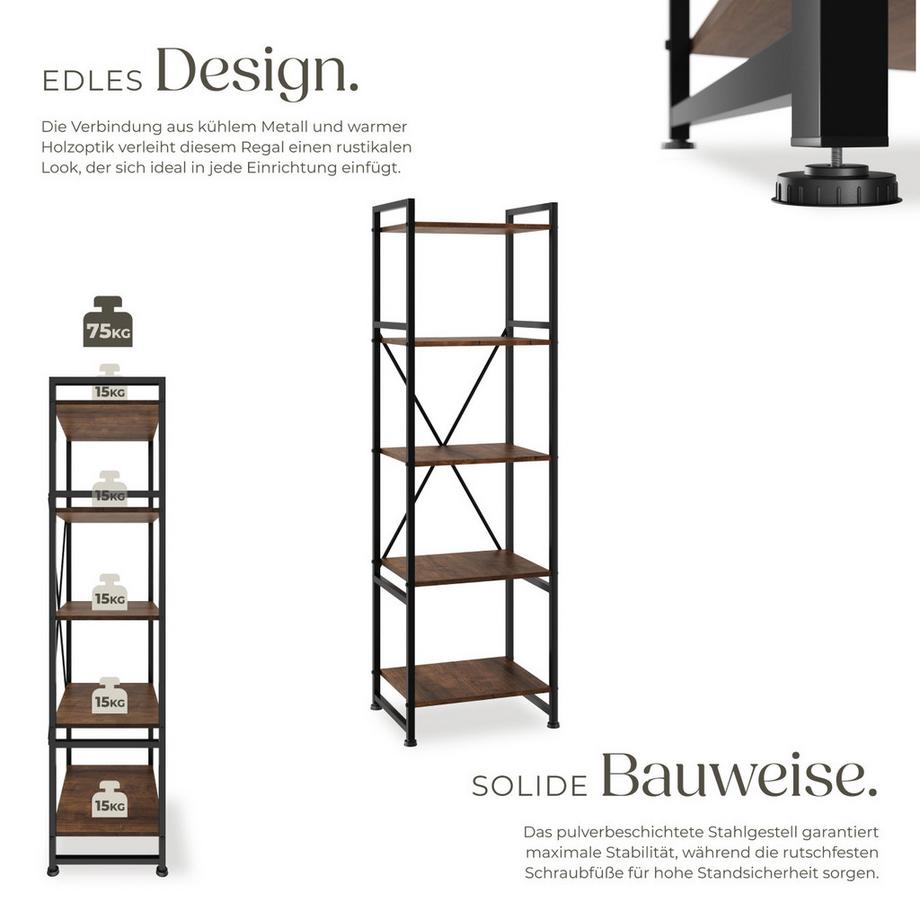 Tectake Étagère MANCHESTER style industriel  