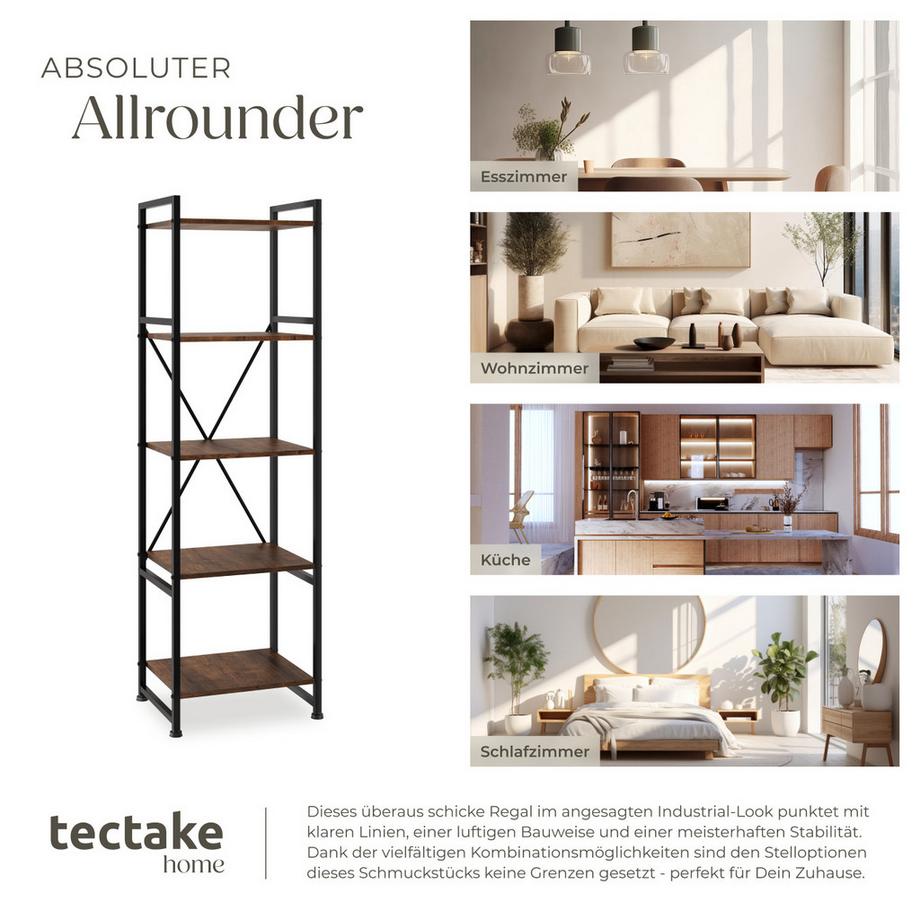 Tectake Étagère MANCHESTER style industriel  