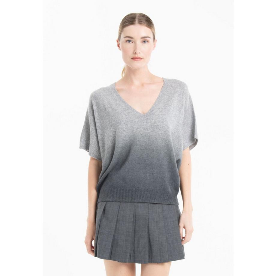 RIA 7 Maglia con scollo a V e maniche a pipistrello tie & dye - 100% cashmere