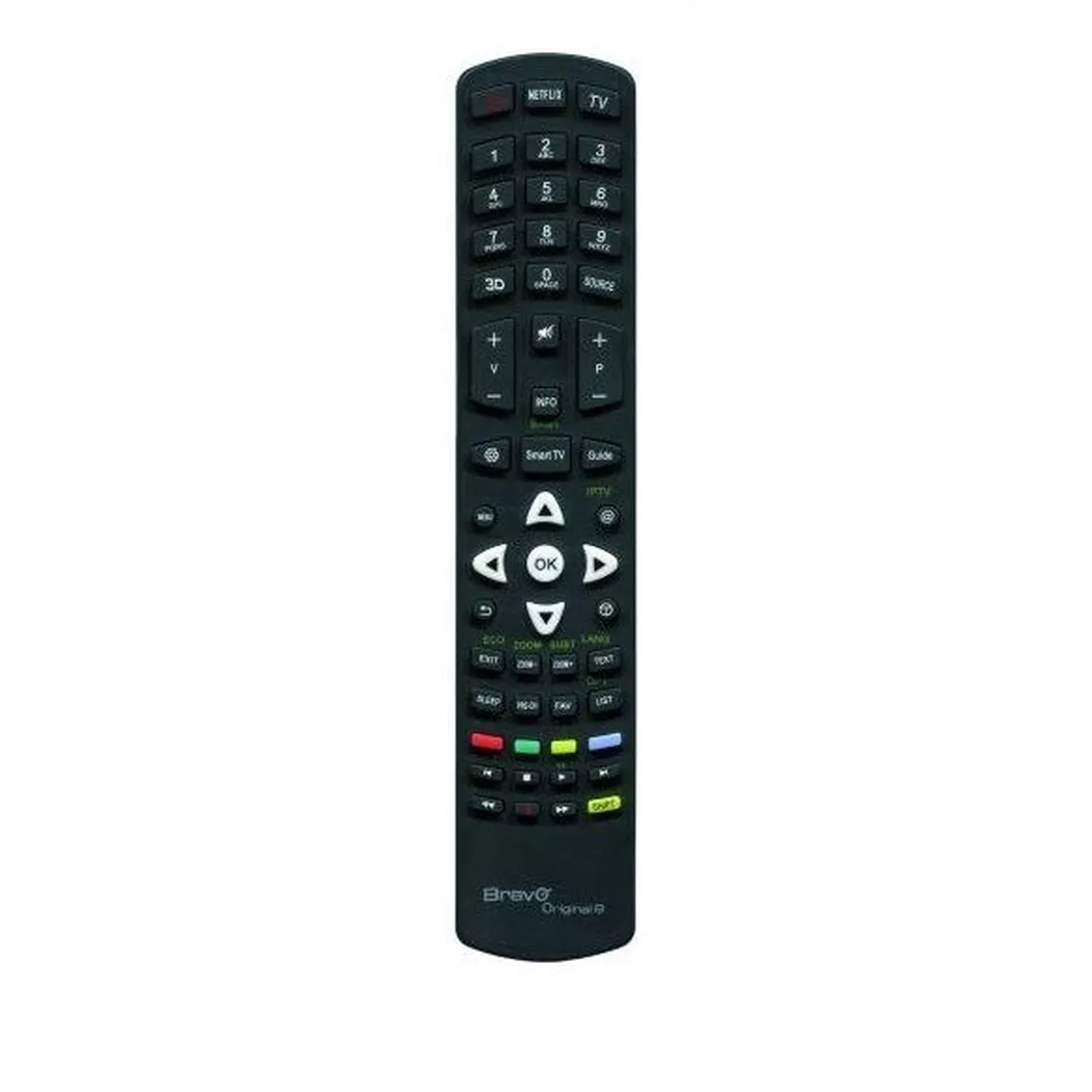 BRAVO -  Original 8 Fernbedienung IR Wireless TV Drucktasten, Schwarz