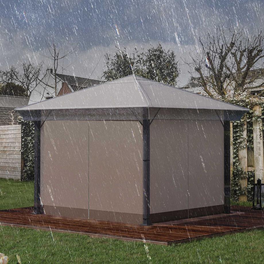 Northio Abdeckung Pavillon 3x3m, wasserdicht stabil Winterfest Schutzhaube, Pavillondach Ersatzbezug für Gartenpavillon, Ersatzdach Regenschutz Plane für Gartenzelt, Transparent Aosom  