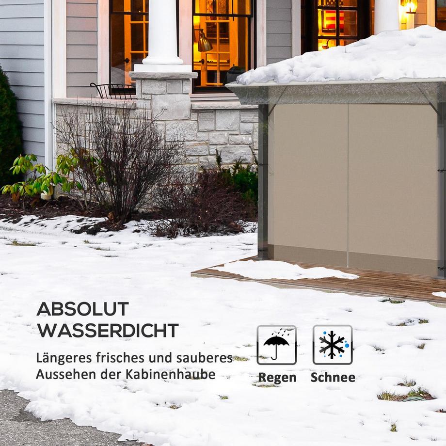 Northio Abdeckung Pavillon 3x3m, wasserdicht stabil Winterfest Schutzhaube, Pavillondach Ersatzbezug für Gartenpavillon, Ersatzdach Regenschutz Plane für Gartenzelt, Transparent Aosom  