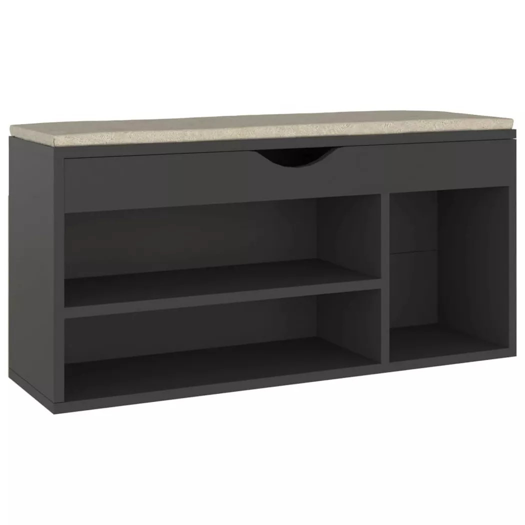 VidaXL - Banc à chaussures bois d'ingénierie, One Size, Gris