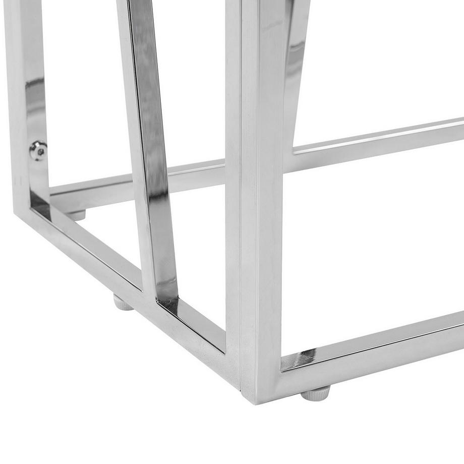 Beliani Regal mit 4 Ebenen aus Edelstahl Glamourös HOXIE  