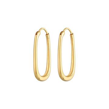 Boucles d'Oreilles Créoles Pour Dames Ovale Élégant Intemporel