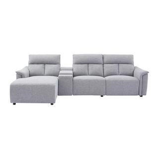 Vente-unique Eckrelaxsofa elektrisch - Ecke links - Stoff - Hellgrau - GARUVO  