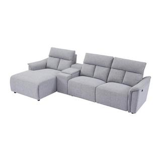 Vente-unique Eckrelaxsofa elektrisch - Ecke links - Stoff - Hellgrau - GARUVO  