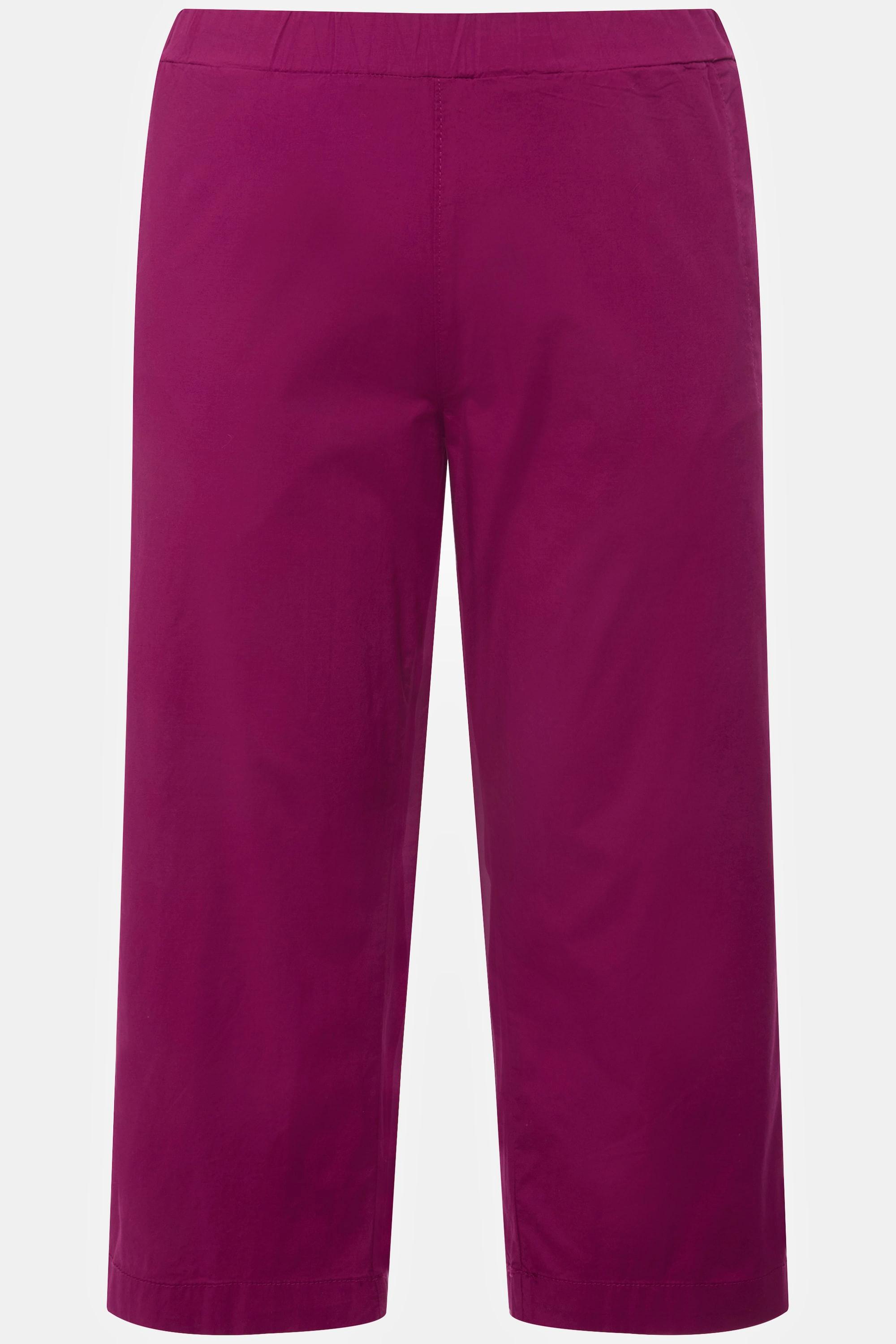 Ulla Popken Pantalon 7/8 Ruby Jambe Droite Taille Élastique  