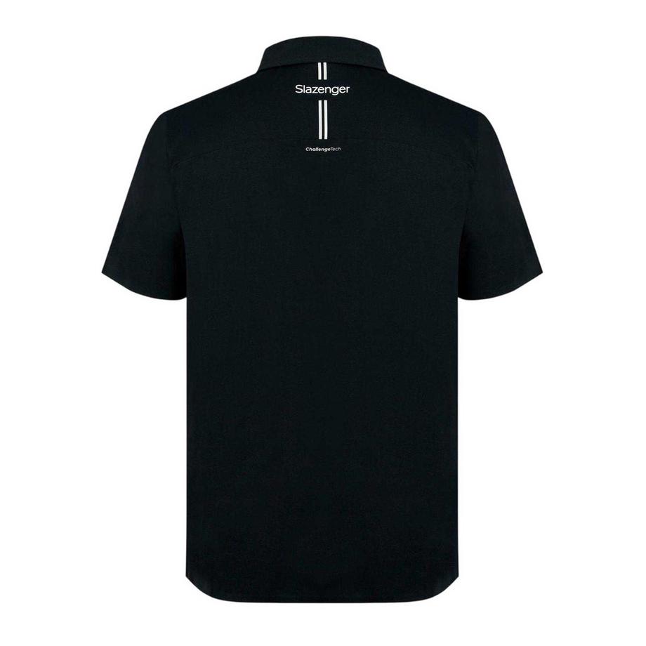 Slazenger Polo Golf à Rayures Contrastées et Emblème  